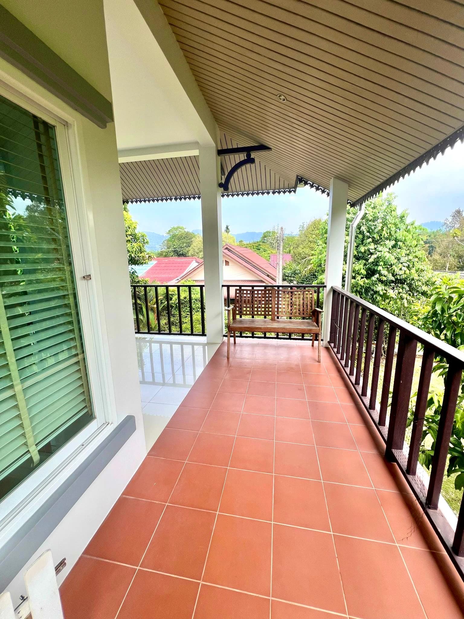 Entrance at top of stairs